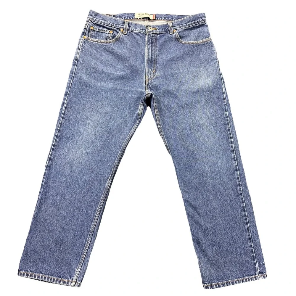 VTG Levis 505 Jeans Mens‎ 40x30 Blue Denim Regular Straight Fade Workwear Y2K